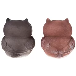 Nature Spring Outdoor Solar LED Light Owl Statues For Yard Decor - Set Of 2