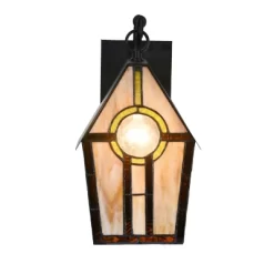 12.5" Brindelle Birdhouse Stained Glass Exterior Light Fixture - River Of Goods -Lighting Specialty Shop GUEST 3103cf70 3b5c 4108 82e1 7eac0f0dc2fa