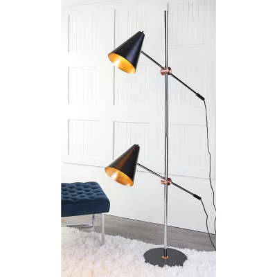 71" Reed Floor Lamp Black (Includes CFL Light Bulb) - Safavieh 2 71" Reed Floor Lamp Black (Includes CFL Light Bulb) - Safavieh - Image 2