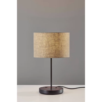 19.5" Oliver Charge Table Lamp Black - Adesso 2 19.5" Oliver Charge Table Lamp Black - Adesso - Image 2
