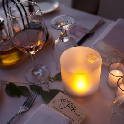 Luci Candle Lit Solar LED Outdoor Lantern Amber 8 Luci Candle Lit Solar LED Outdoor Lantern Amber - Image 8