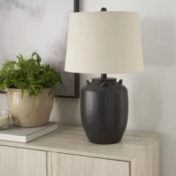 24" Ceramic Jug Farmhouse Table Lamp - Nourison -Lighting Specialty Shop GUEST 328a7ccc 163a 46f3 ad9a 2d3731476efb