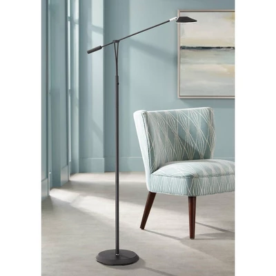 360 Lighting Traditional Pharmacy Floor Lamp LED Dimmable 62" Tall Black Adjustable Arm For Living Room Reading Bedroom Office 1 360 Lighting Traditional Pharmacy Floor Lamp LED Dimmable 62" Tall Black Adjustable Arm For Living Room Reading Bedroom Office