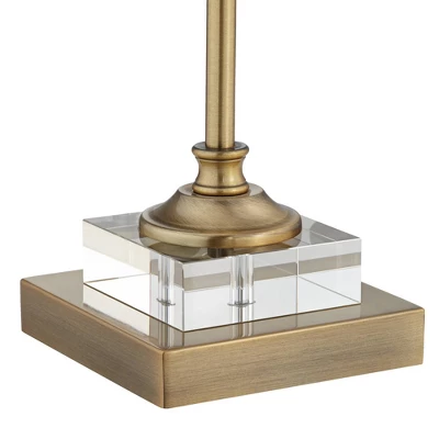 Regency Hill Julia 29 1/2" Tall Skinny Buffet Traditional End Table Lamps Set Of 2 Gold Clear Crystal Metal Living Room Bedroom Bedside White Shade 4 Regency Hill Julia 29 1/2" Tall Skinny Buffet Traditional End Table Lamps Set Of 2 Gold Clear Crystal Metal Living Room Bedroom Bedside White Shade - Image 4