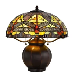 18.25" Metal Contemporary Mission Table Lamp With Tiffany Glass Shade - Cal Lighting 7 18.25" Metal Contemporary Mission Table Lamp With Tiffany Glass Shade - Cal Lighting -Lighting Specialty Shop GUEST 35061513 82a8 492d b203 2712c57e6ae0