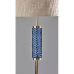 Glass Delilah Floor Lamp Antique Brass/Blue - Adesso -Lighting Specialty Shop GUEST 365e2d1d c729 4cdf b1d3 1dfbc3051f54