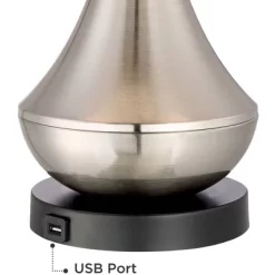 360 Lighting Simon Modern Table Lamps Set Of 2 With Square Risers 27" Tall Brushed Nickel USB Charging Port White Shade For Bedroom Living Room Desk 7 360 Lighting Simon Modern Table Lamps Set Of 2 With Square Risers 27" Tall Brushed Nickel USB Charging Port White Shade For Bedroom Living Room Desk -Lighting Specialty Shop GUEST 367e2101 bf36 4f27 a9f7 b059ed08ad41