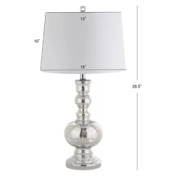 28.5" Genie Glass Table Lamp Set Of 2 Silver (Includes LED Light Bulb) - JONATHAN Y -Lighting Specialty Shop GUEST 3ae7b17b 27a2 4deb b889 e628ee289193