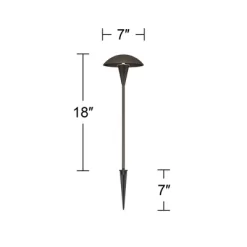 John Timberland Grant 18" High Bronze LED Mushroom Path Lights Set Of 2 -Lighting Specialty Shop GUEST 3b1ed386 227f 4f12 8ff8 e202a0b481ce