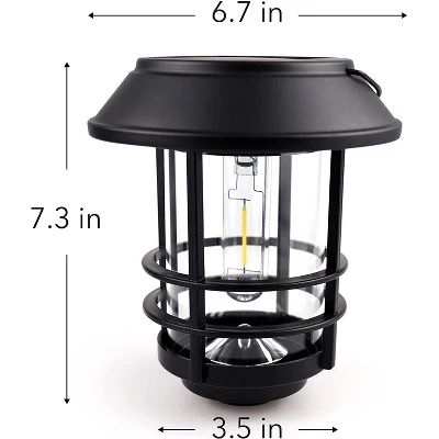Dartwood Solar Wall Lanterns - Outdoor Mounted Wall Lanterns For Your Yard, Patio, Or Walkway (4 Pack, Black) 8 Dartwood Solar Wall Lanterns - Outdoor Mounted Wall Lanterns For Your Yard, Patio, Or Walkway (4 Pack, Black) - Image 8