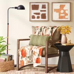 Pharmacy Floor Lamp Black With Faux Leather Wrap (Includes LED Light Bulb) - Threshold™