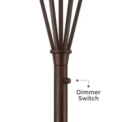 Franklin Iron Works Torchiere Floor Lamp LED 73" Tall Oil Rubbed Bronze Caged Frosted Glass Shade For Living Room Bedroom Office Uplight -Lighting Specialty Shop GUEST 3fb6430e 3f8d 4242 bcde 2c2fa58cda4e