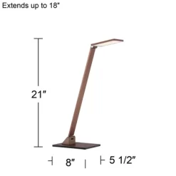 Possini Euro Design Bentley Modern Desk Lamp 21" High French Bronze Aluminum Metal LED Touch On Off Adjustable Head For Bedroom Living Room Office -Lighting Specialty Shop GUEST 4015bb84 5955 4c47 81d6 b7d27607b441