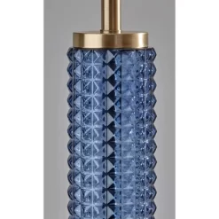 Glass Delilah Floor Lamp Antique Brass/Blue - Adesso -Lighting Specialty Shop GUEST 405a4071 94a6 4cdf b4c5 32ee50882f73