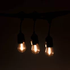 Aurio 48' Suspended Style E26 Patio Light Set With Black Wire