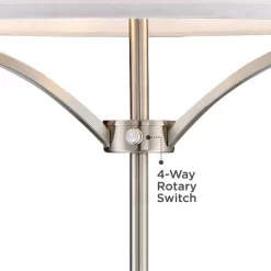 360 Lighting Modern Floor Lamp 62" Tall Black And Brushed Steel Column White Linen Drum Shade For Living Room Reading Bedroom Office 11 360 Lighting Modern Floor Lamp 62" Tall Black And Brushed Steel Column White Linen Drum Shade For Living Room Reading Bedroom Office -Lighting Specialty Shop GUEST 43b03674 5887 40b7 8b04 03b7899414ed