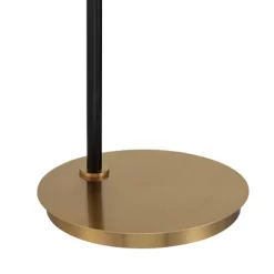 Possini Euro Design Sausalito Mid Century Modern Downbridge Floor Lamp 67" Tall Warm Gold Black Metal Linen Cylinder Shade For Living Room Reading -Lighting Specialty Shop GUEST 4436b0bc bc72 4a0e 9d5f cb43d840c5dc