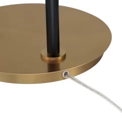 Possini Euro Design Sausalito Mid Century Modern Downbridge Floor Lamp 67" Tall Warm Gold Black Metal Linen Cylinder Shade For Living Room Reading -Lighting Specialty Shop GUEST 480714de f02d 48f5 9259 71bc5bb1150e