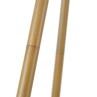 60" Sandy Faux Wood Floor Lamp With Rattan Shade - Globe Electric 1 60" Sandy Faux Wood Floor Lamp With Rattan Shade - Globe Electric