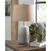 Set Of 2 Marnina Ceramic Table Lamps Taupe - Signature Design By Ashley