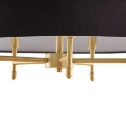 Presidio 5-Light Black Drum Shade Chandelier Gold/Black - Hampton Hill 11 Presidio 5-Light Black Drum Shade Chandelier Gold/Black - Hampton Hill -Lighting Specialty Shop GUEST 4b64a9af 2990 48f2 8261 b980077bc055