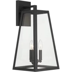 John Timberland Arrington Modern Outdoor Wall Light Fixture Mystic Black Metal 20" Clear Glass For Post Exterior Barn Deck House Porch Yard Posts Home -Lighting Specialty Shop GUEST 4fae71b7 bac8 4e22 b066 763f4e1a0fc0