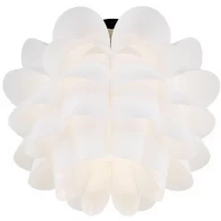 Possini Euro Design Modern Ceiling Light Semi Flush Mount Fixture 15 3/4" Wide White Flower For Bedroom Kitchen Living Room Hallway Bathroom House -Lighting Specialty Shop GUEST 50739fc9 cd8a 4ae0 b4e3 aa80ec830366