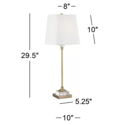 Regency Hill Julia 29 1/2" Tall Skinny Buffet Traditional End Table Lamps Set Of 2 Gold Clear Crystal Metal Living Room Bedroom Bedside White Shade 15 Regency Hill Julia 29 1/2" Tall Skinny Buffet Traditional End Table Lamps Set Of 2 Gold Clear Crystal Metal Living Room Bedroom Bedside White Shade -Lighting Specialty Shop GUEST 50c2fe58 daad 48b9 9789 1b8e4303ad28