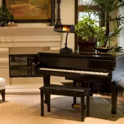 Bankers Lamp With Amber Mica Shade (Includes LED Light Bulb) -Lighting Specialty Shop GUEST 513e9d33 f283 4b00 b3db 5d6d7bdecdcd