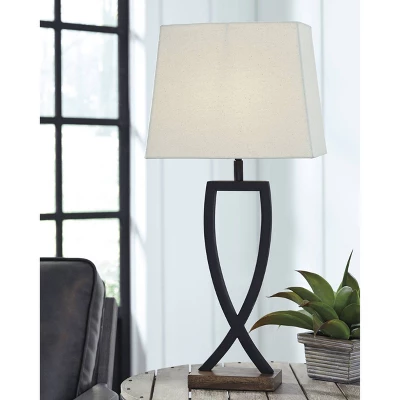 Set Of 2 Makara Metal Table Lamps Black/Brown - Signature Design By Ashley 1 Set Of 2 Makara Metal Table Lamps Black/Brown - Signature Design By Ashley