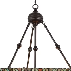 Robert Louis Tiffany Bronze Pendant Chandelier 20" Wide Rustic Peacock Stained Art Glass 3-Light Fixture For Dining Room House Kitchen Island Entryway 11 Robert Louis Tiffany Bronze Pendant Chandelier 20" Wide Rustic Peacock Stained Art Glass 3-Light Fixture For Dining Room House Kitchen Island Entryway -Lighting Specialty Shop GUEST 52ea19db f0d1 4d94 a5d1 0f1f4978b92a