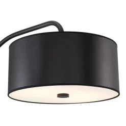 Possini Euro Design Raven Modern 66" Tall Chairside Arc Table Lamp Matte Black Metal Fabric Drum Shade For Living Room Reading Bedroom -Lighting Specialty Shop GUEST 5348f436 f780 4039 ae8a 23c1698536f3