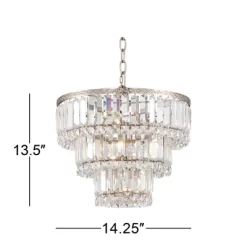 Vienna Full Spectrum Magnificence Satin Nickel Chandelier 14 1/4" Wide Modern Faceted Crystal Glass 7-Light LED Fixture For Dining Room House Kitchen 9 Vienna Full Spectrum Magnificence Satin Nickel Chandelier 14 1/4" Wide Modern Faceted Crystal Glass 7-Light LED Fixture For Dining Room House Kitchen -Lighting Specialty Shop GUEST 54e9b97e 2f58 430e 8a51 402e316dc813