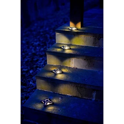 Maxsa Innovations 4pk Ninja Stars Solar Powered LED Accent Deck Lights 2 Maxsa Innovations 4pk Ninja Stars Solar Powered LED Accent Deck Lights - Image 2