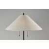 Palmer Floor Lamp Black/Natural - Adesso