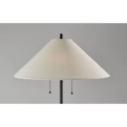 Palmer Floor Lamp Black/Natural - Adesso