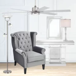 360 Lighting 3 In 1 Modern Torchiere Floor Lamp With Side Lights 70" Tall Brushed Nickel White Glass Shades For Living Room Reading Bedroom House Home -Lighting Specialty Shop GUEST 56fa61ec b05c 4606 a6ed 26b90f97f23e