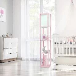 Floor Lamp Etagere Organizer Storage Shelf With 2 USB Charging Ports And Linen Shade - Simple Designs 16 Floor Lamp Etagere Organizer Storage Shelf With 2 USB Charging Ports And Linen Shade - Simple Designs -Lighting Specialty Shop GUEST 587bdf22 5538 4624 98d7 2afed931b93a