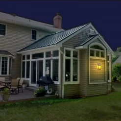 Solar LED Outdoor Wall Lantern With Flame - Techko Maid -Lighting Specialty Shop GUEST 5c439282 83fd 416e 8f1a 9c5c358a1dae