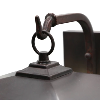 11.75" Stained Glass 1-Light Geometric Bronze Outdoor Lantern Wall Sconce - River Of Goods 6 11.75" Stained Glass 1-Light Geometric Bronze Outdoor Lantern Wall Sconce - River Of Goods - Image 6