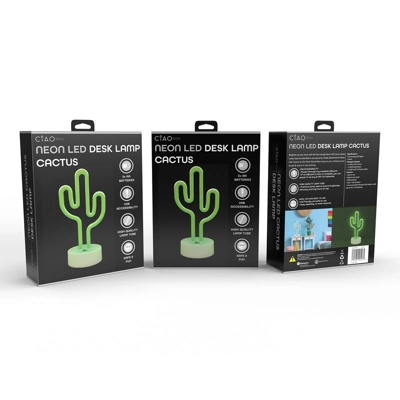 CIAO Tech Decorative Cactus Neon Night Light LED Desk Table Lamp 3 CIAO Tech Decorative Cactus Neon Night Light LED Desk Table Lamp - Image 3