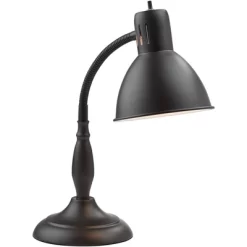 360 Lighting Breck Desk Table Lamp 17" High Dark Bronze Metal Adjustable Gooseneck Arm For Bedroom Bedside Nightstand Office Kids Family House Home -Lighting Specialty Shop GUEST 624663d3 c42b 4453 8b91 3678ebcbaf18
