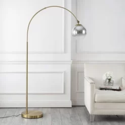 71" Nora Coastal Vintage Iron LED Floor Lamp (Includes LED Light Bulb) - JONATHAN Y -Lighting Specialty Shop GUEST 639f633a cf38 4751 889a 796ef3273194