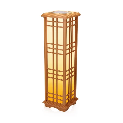 3pk Solar LED Zen Outdoor Lantern Bundle With Amber/White Light - Techko Maid 2 3pk Solar LED Zen Outdoor Lantern Bundle With Amber/White Light - Techko Maid - Image 2