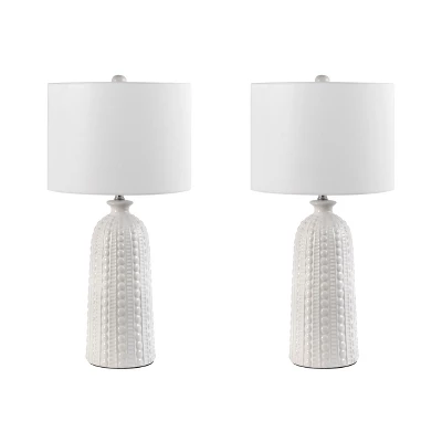 NuLOOM Flint Ceramic 30" Table Lamp Lighting - Cream 30" H X 15" W X 15"D 6 NuLOOM Flint Ceramic 30" Table Lamp Lighting - Cream 30" H X 15" W X 15"D - Image 6