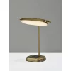 Radley Charge Desk Lamp With Smart Switch Antique Brass (Includes LED Light Bulb) - Adesso