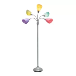 67" Contemporary Multi 5-Head Adjustable Gooseneck Floor Lamp With Shades - Simple Designs 12 67" Contemporary Multi 5-Head Adjustable Gooseneck Floor Lamp With Shades - Simple Designs -Lighting Specialty Shop GUEST 65c134e4 169b 4e65 b207 09e213319989