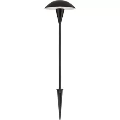 John Timberland Large Mushroom 18" High Black LED Path Lights Set Of 4