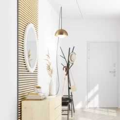 Amelia 1-Light Matte Brass Plug-In Pendant Lighting With Frosted Glass Shade - Globe Electric -Lighting Specialty Shop GUEST 6b5e9ce9 fcac 4824 8489 5d5735b2b33c