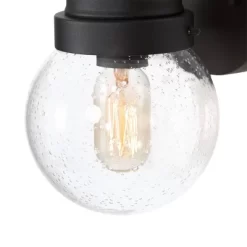 11" Metal/Glass Globe Outdoor Wall Lamp Black - LNC -Lighting Specialty Shop GUEST 6b7d8f86 b738 4f42 a611 d3f134bc46e0